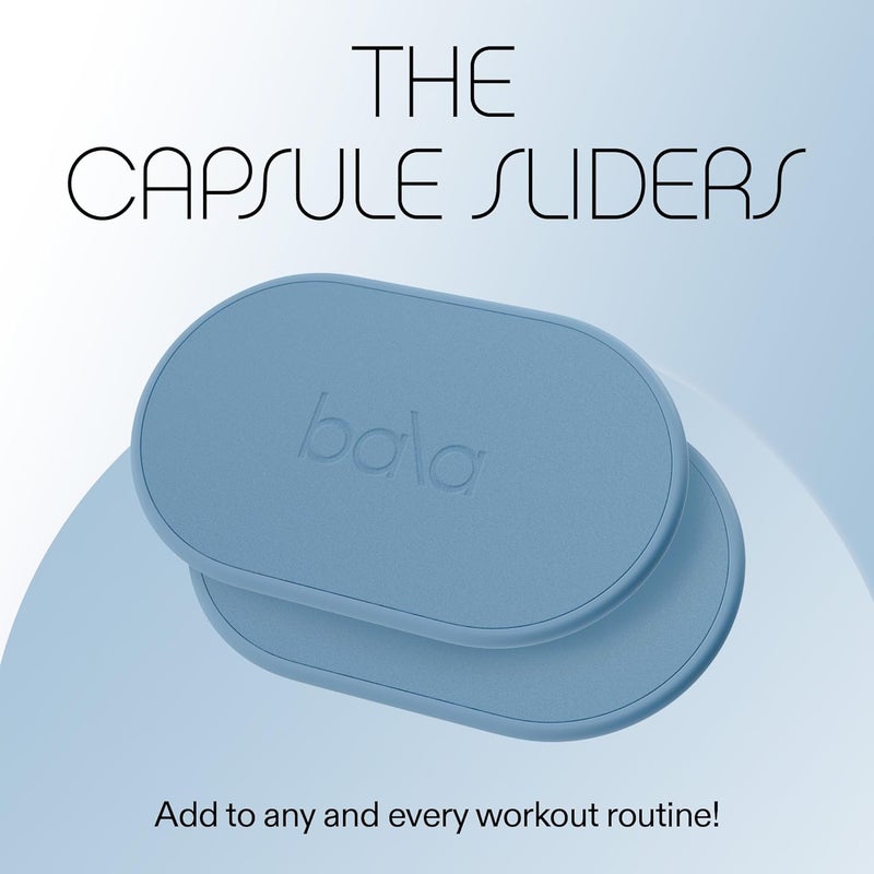 Bala Capsule Sliders for Working Out, Core Workout Sliders - Floor Exercise Sliders & Fitness Gliders for Squats, Lunges, & Push-up Variations - Strength Slides for Yoga, Pilates & Aerobics - Image 2